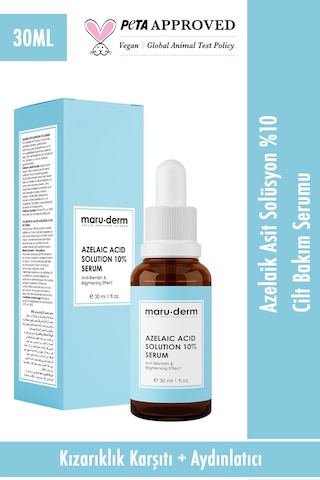 Maruderm Azelaik Asit Solüsyon %10 Aydınlatıcı Leke Karşıtı Cilt Bakım Serumu 30 ML