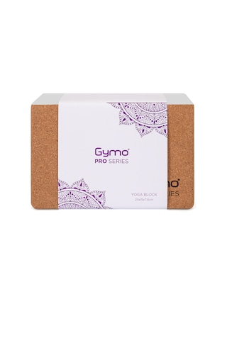 Gymo Pro Series Eva + Cork Yoga Blok Gri