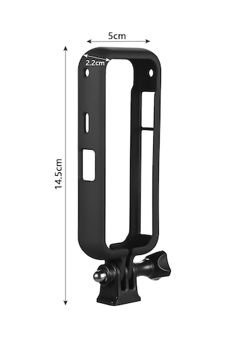 Jeehugo Insta360 One X2 Kamera Korumalı Kafesi - Soğuk Ayak Bağlantısı, 1/4" Dişli Delikler, Tripod Uyumlu, Eldiven İçi Taşınabilir