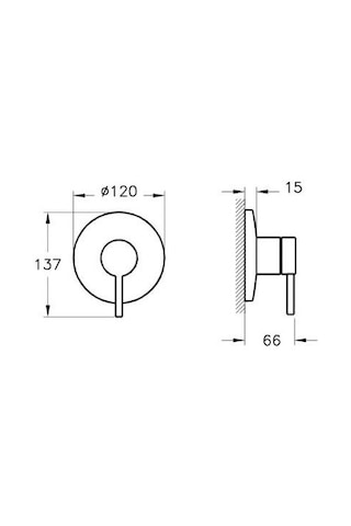 A4262134 VitrA Origin Ankastre Duş Bataryası, Fırçalı Nikel Sıva Üstü Grubu
