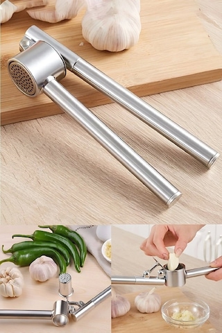 Sarımsak Ezici Konics Yuvarlak Paslanmaz Çelik Ezme Aparatı Presi
