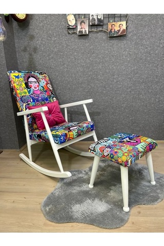 Trend Lake Diego Ahşap Ayak Uzatma Pufu Makyaj Koltuğu Bench Tabure