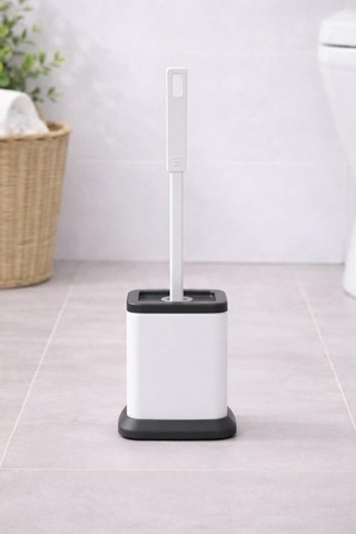 Sas Haus Silikon Tuvalet Fırçası Pratik Silikon Wc Klozet Fırçası Kare Beyaz S-220 Diğer
