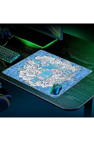 Porge Lingyun Series Esport Mouse Pad 48x40, 50x50 Mouse Pad Speed Premium Smooth , Blue Uzi, 480x400x4 Mm