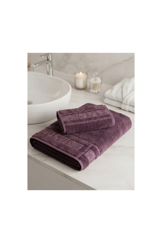 Banyo Havlu Seti % 100 Bambu Mor