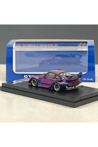 Street Warrior Rwb Porsche 993 Low Spoiler Purple Chamelon Pleksi 1/64 Limitli