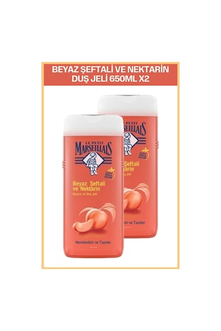 Le Petit Marseillais Beyaz Şeftali ve Nektarin Banyo ve Duş Jeli 2 x 650 ML