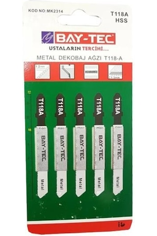 T 118 A Metal Dekupaj Testere Ağzı Baytek-5li Set