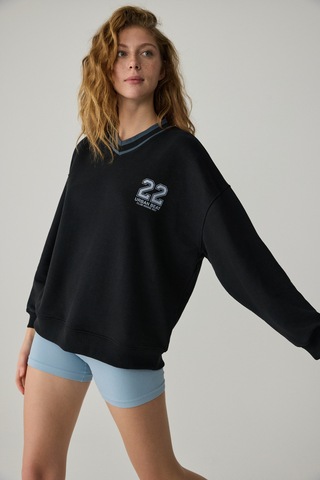 Urban Beat Oganna Kadın Siyah Sweatshirt Siyah