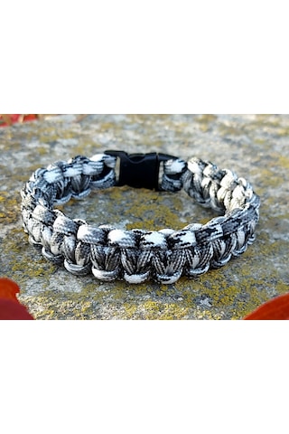 Siyah Kırçıllı Paracord Bileklik Çok Renkli