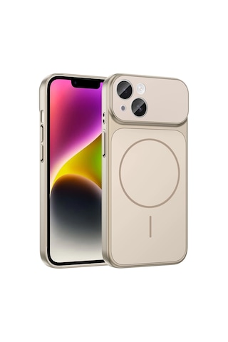 Apple Uyumlu iPhone 14 Kılıf Zore M-safe Şarj Özellikli Kamera Korumalı Formen Kapak