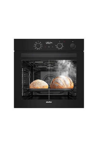 Simfer 8244 11 Fonksiyon Steam Master Ankastre Fırın Siyah Cam Dijital
