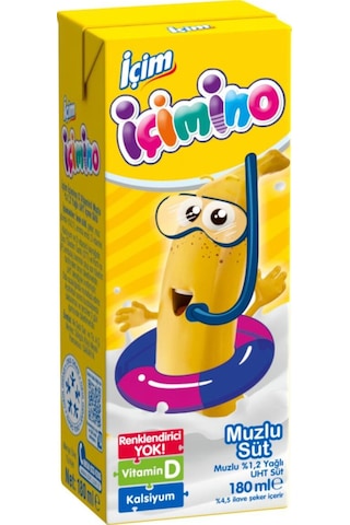 İçim İçimino Muzlu Süt 180 Ml X 24 Adet