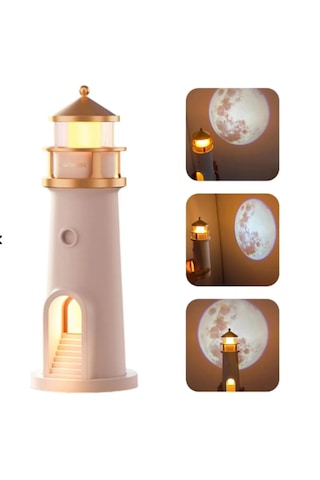 Led Deniz Feneri Ay Lambası Projektör Gece Lambası, Ay Işığı Pro