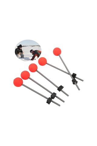 Xindoker Donanım Buz Balıkçılığı: 5 Adet Paslanmaz Çelik+eva Kamış Ucu, Su Geçirmez, Taşınabilir, Nehir-göl-ulke Uygun