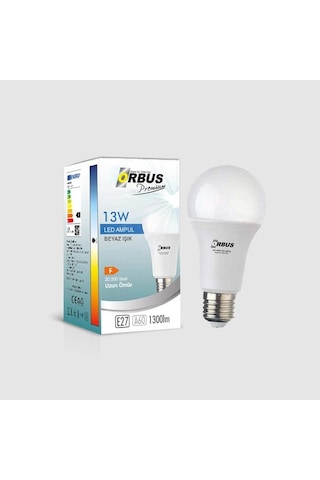 Orbus Premium 13w E27 1300lm Ampul - 6500k Beyaz Işık
