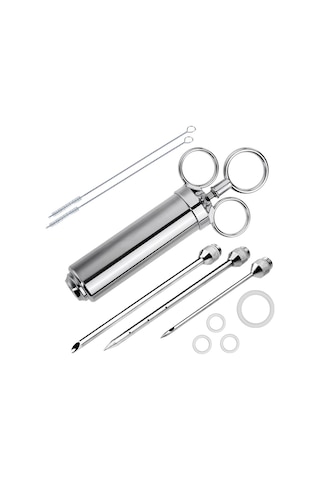 Geeksen Bbq Şırıngası Baharat İğnesi Hindi İğnesi Baharat Şırıngası Pişirme Şırıngası 20z Et Şırıngası 3 İğne Çok Renkli