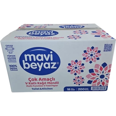 Şeylişeyler - Dispanser V Katlama Peçete 200 Yaprak 18 Paket 1 Koli