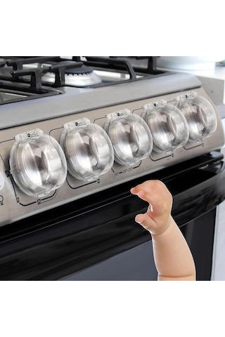 2 Adet Iz Bırakmaz Montajsız Ocak Ve Fırın Gaz Düğmesi Kapatıcı Çok Renkli