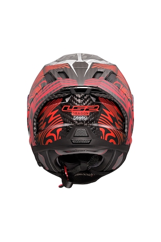 Ls2 Dragon Karbon Enthum Kask Kırmızı