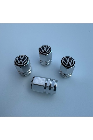 Volkswagen İle Uyumlu Logolu Alüminyum Altıgen Sibop Kapağı Takım