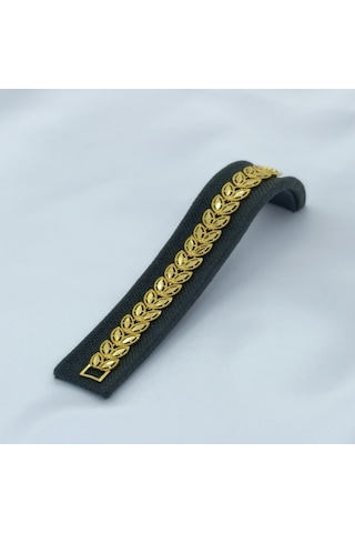 Yeni Sezon Vip Özel Seri Paslanmaz Çelik Çift Yaprak Model Altın Kaplama Kadın Bileklik Gold