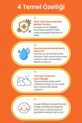 Çocuklara Özel Nemlendirici Etkili Yumuşak Ve Yoğun Dokulu Köpük El Sabunu Atopalm Foaming Hand Wash