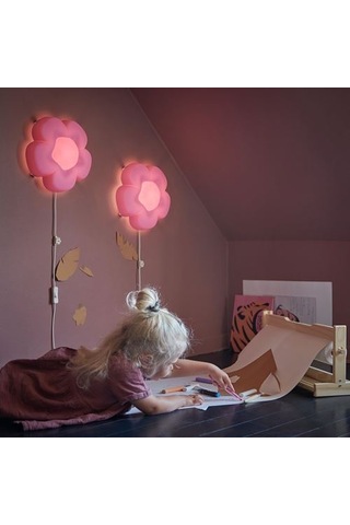 Ikea Upplyst Çocuk Duvar Lambası, Lila, Led'li