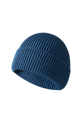 Erkekler İçin Manşetli Sıcak Örme Dış Mekan Şapkası, Kışlık Sıcak Örme Şapka Açık Mavi