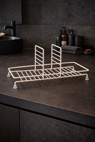 Karteya Kare Premium Metal Sıvı Sabunluk Standı 250 Ml Ve 500 Ml Uyumlu Sadece Stand Krem
