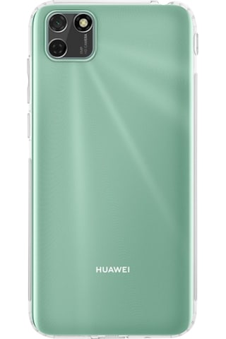 Huawei Y5P Kamera Korumalı Tıpalı Silikon Şeffaf Kılıf