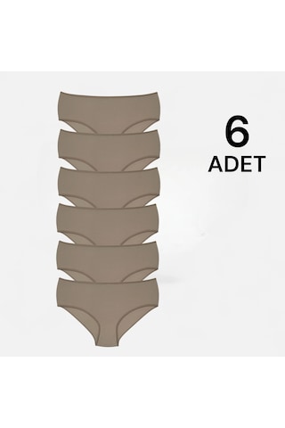 Penye Licralı Kadın Bato Külot 6'lı - Ten Ten