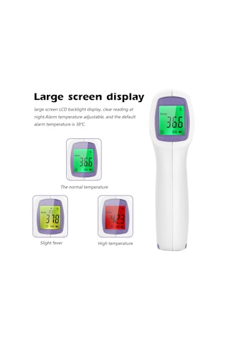 Yifomall Infrared Isı Ölçer Dijital, Lcd Ekranlı, Yüzü İle Dokunmadan Vücut Ve Nesne Sıcaklığı Ölçümü, Aaa Pil İle Çalışır Pil Dahil Değil