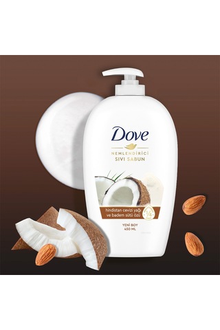 Dove Hindistan Cevizi Yağı ve Badem Sütü Özü Sıvı Sabun 3 x 450 ML