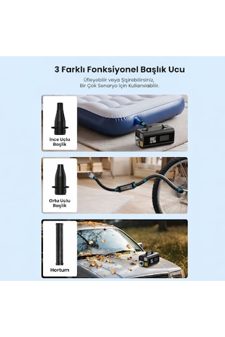 22000mah Akü Takviye Cihazı Hava Kompresörü Powerbank 5in1 Jump Starter