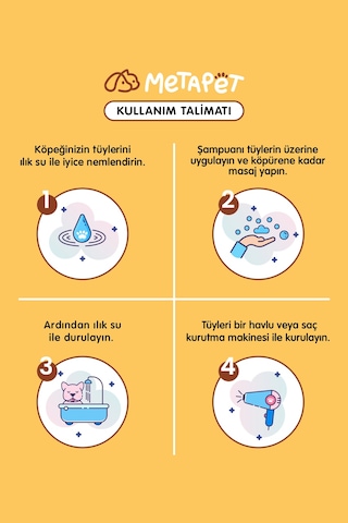 Metapet Doğal Köpek Şampuanı Hassas Ciltli Yavrulara Uygun Koku Giderici 250 ML