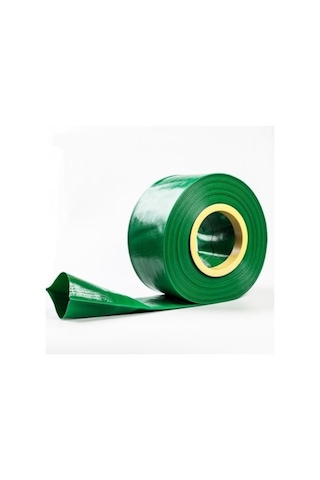 Yassı Su Hortumu - Tekstil Örgüye Pvc Plastik Kaplanmış - 4" - Layflat Hortum - 50 Mt - Geçme Çapı 100 M