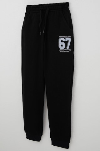 Breeze Erkek Çocuk Eşofman Alt Nakışlı Bağcık Akesuarlı 4-8 Yaş, Siyah Siyah