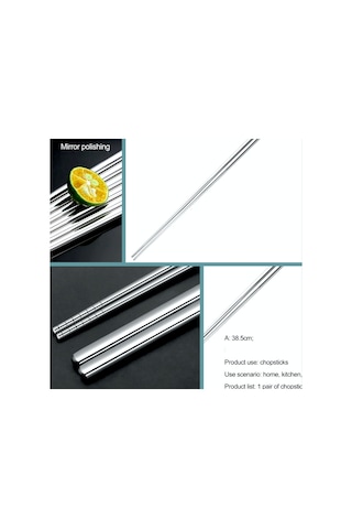 Omeniv Ekstra Uzun Metal Chopstick Servis Maşa Kızartma Maşası