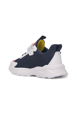 Günlük Unisex Çocuk Sneaker Lastik Bağcıklı Cırtlı Hafif Nefes Alabilen Spor Ayakkabı 080 Beyaz - Kırmızı - Laci -1