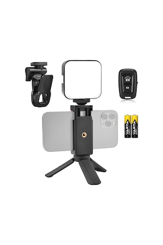 Cep Telefonları İçin Mini Tripod Ve 64 Led Light Iphone , Samsung , Huawei , Honor Vb