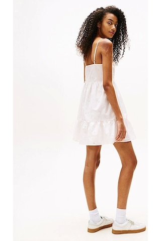 Tommy Jeans Tjw Broderıe Anglaıse Dress Kadın Beyaz Elbise Dw0dw21165ybl Beyaz