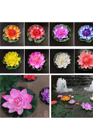 Mey İthalat Dekoratif Yapay Lotus Çiçeği Çok Renkli