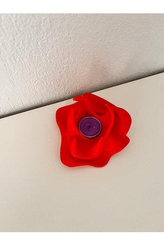 3d Kırmızı Ateş Mumluk, Şık Ve Modern Dekoratif Obje-588