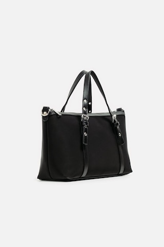 K&S Kemer Detaylı Mini Tote Çanta Siyah
