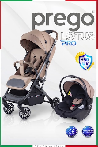 Prego Lotus Pro Kabin Boy Travel Bebek Arabası -tek Elle Katlanır-hafif -uv Tenteli -yağmurluk-örtü-kılıf
