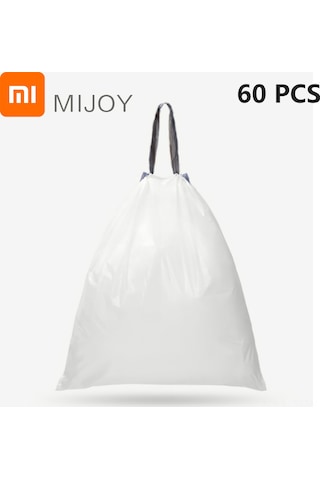 Tenfowee 60 Adet Çift Ağızlı Çöp Poşeti - Dayanıklı Hdpe Malzeme, Mutfak Ve Yatak Odası İçin Büyük Kapasiteli Çöp Torbası, 45x50mm Beyaz