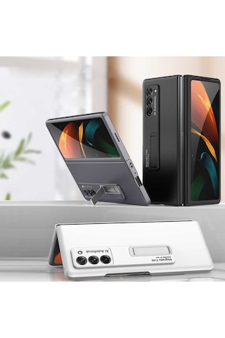 Galaxy Z Fold 2 Kılıf Zore Z-Stand Kılıf Siyah
