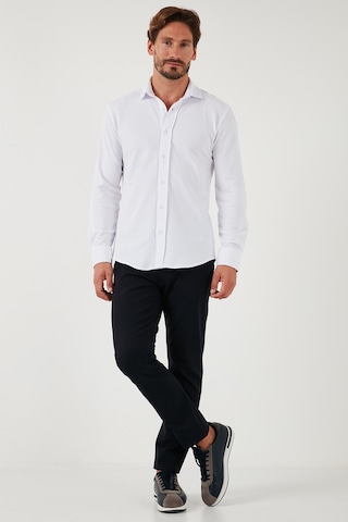 Buratti % 100 Pamuk Regular Fit Erkek Gömlek Cf25W113650 Beyaz