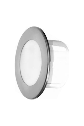 1. Kalite Yuvarlak Gün Işığı Sensörsüz Mat Krom Led Spot Basamak Armatürü Beyaz